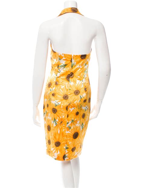 sunflower dress dolce gabbana|dolce and gabbana floral dresses.